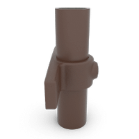 Buiskoppeling Oogdeel dubbele lip - vintage bruin-C / 33,7 mm
